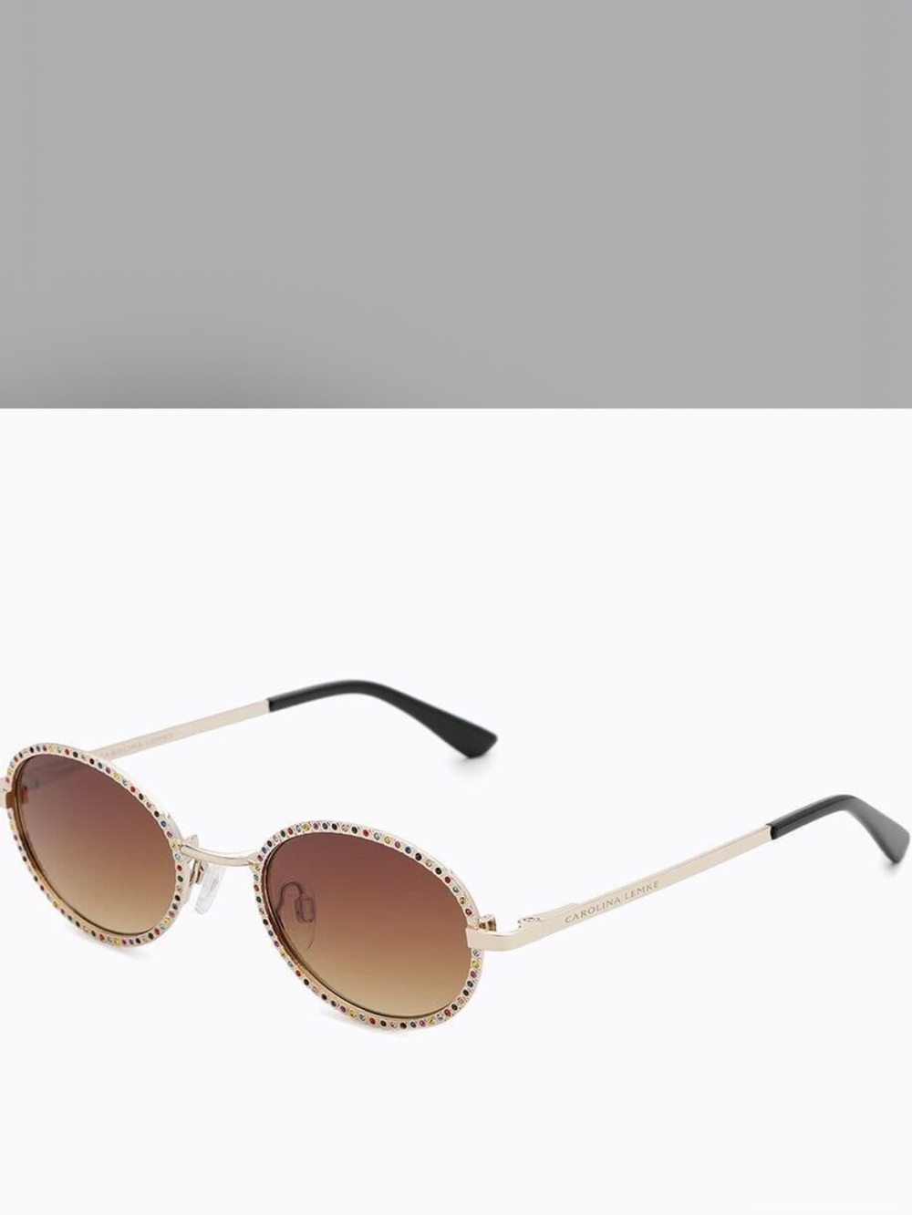 Carolina Lemke Berlin- Sunglasses - Liya, Shiny Gold, Colorful Stones